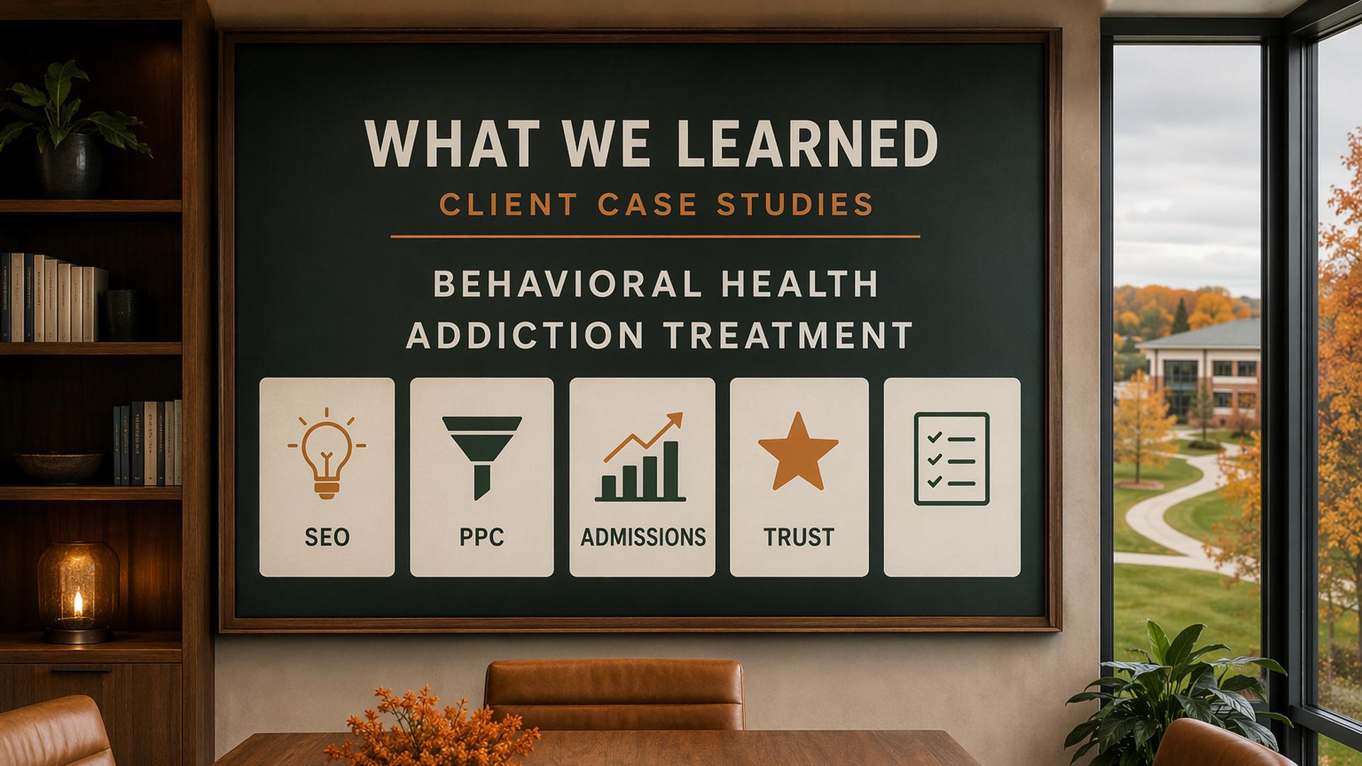 What We Learned From Our Behavioral Health Digital Marketing Agency Addiction Treatment Client Case Studies